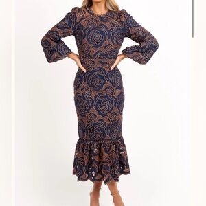 Petal & Pup Pierre Long Sleeve Lace Maxi Dress
